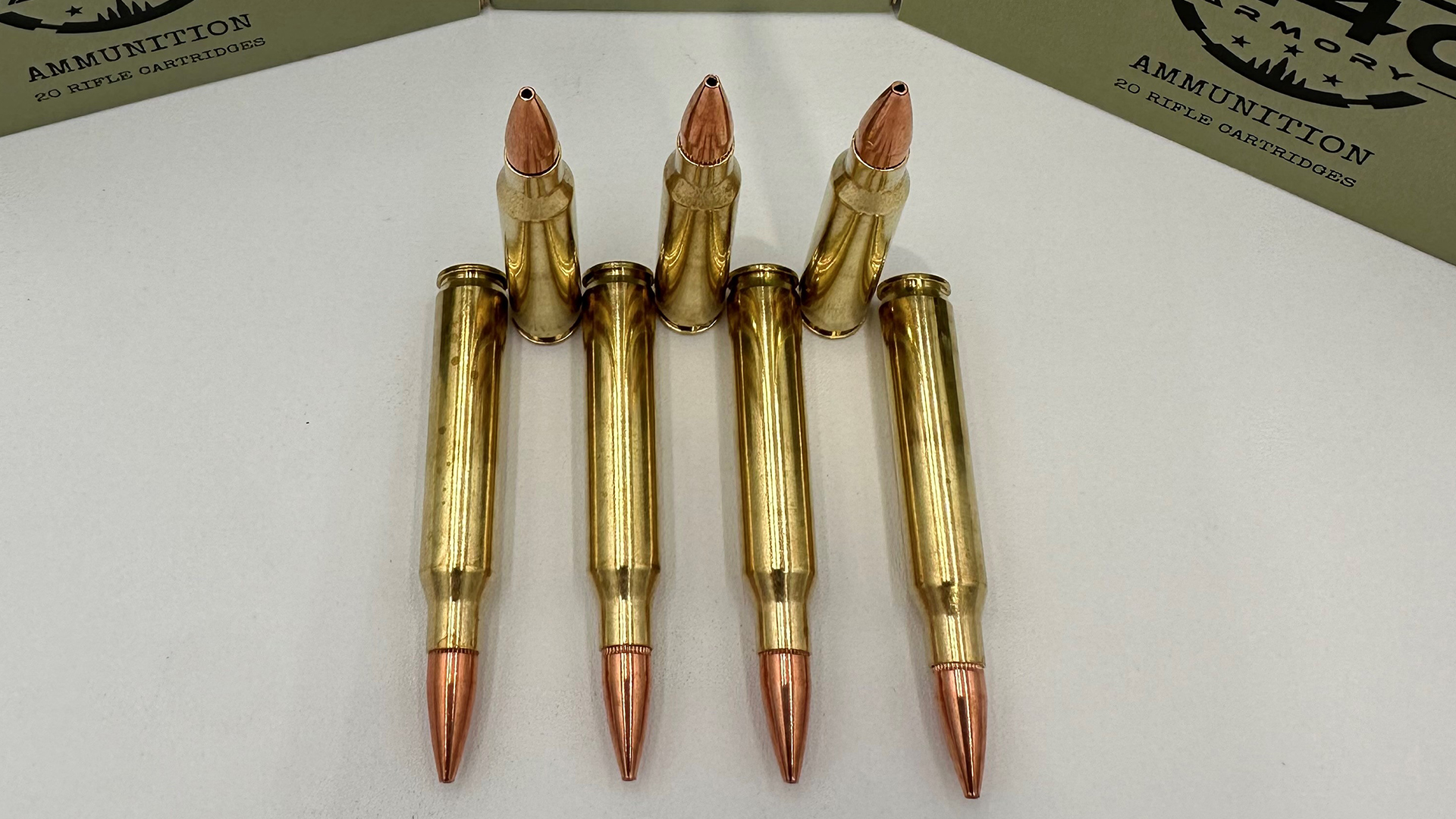 4140 Armory 5.56 mm NATO 75-gr. Hornady Match cartridges