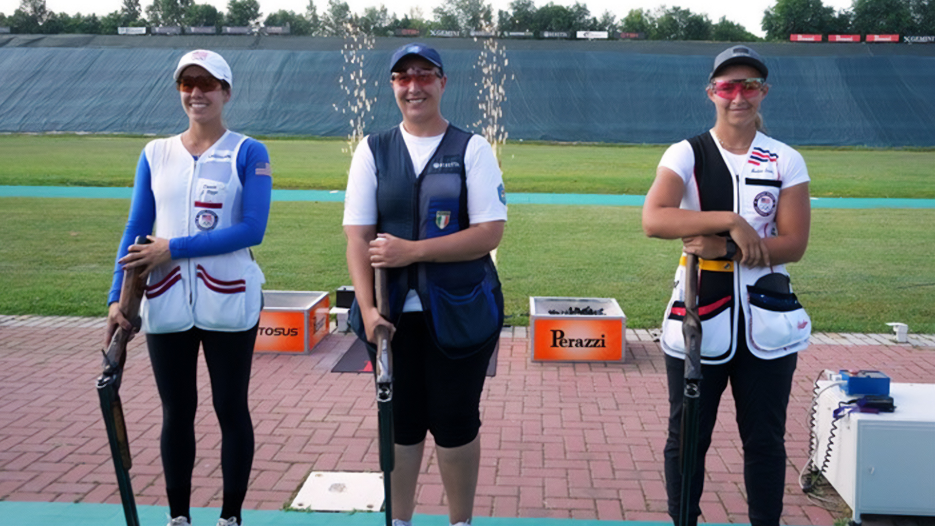 Women&#x27;s skeet podium