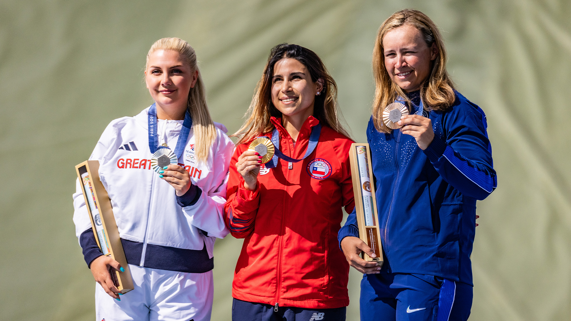 Women’s skeet medalists