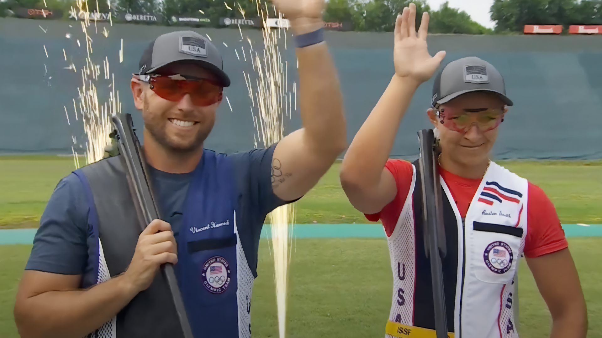 Vincent Hancock and Austen Smith