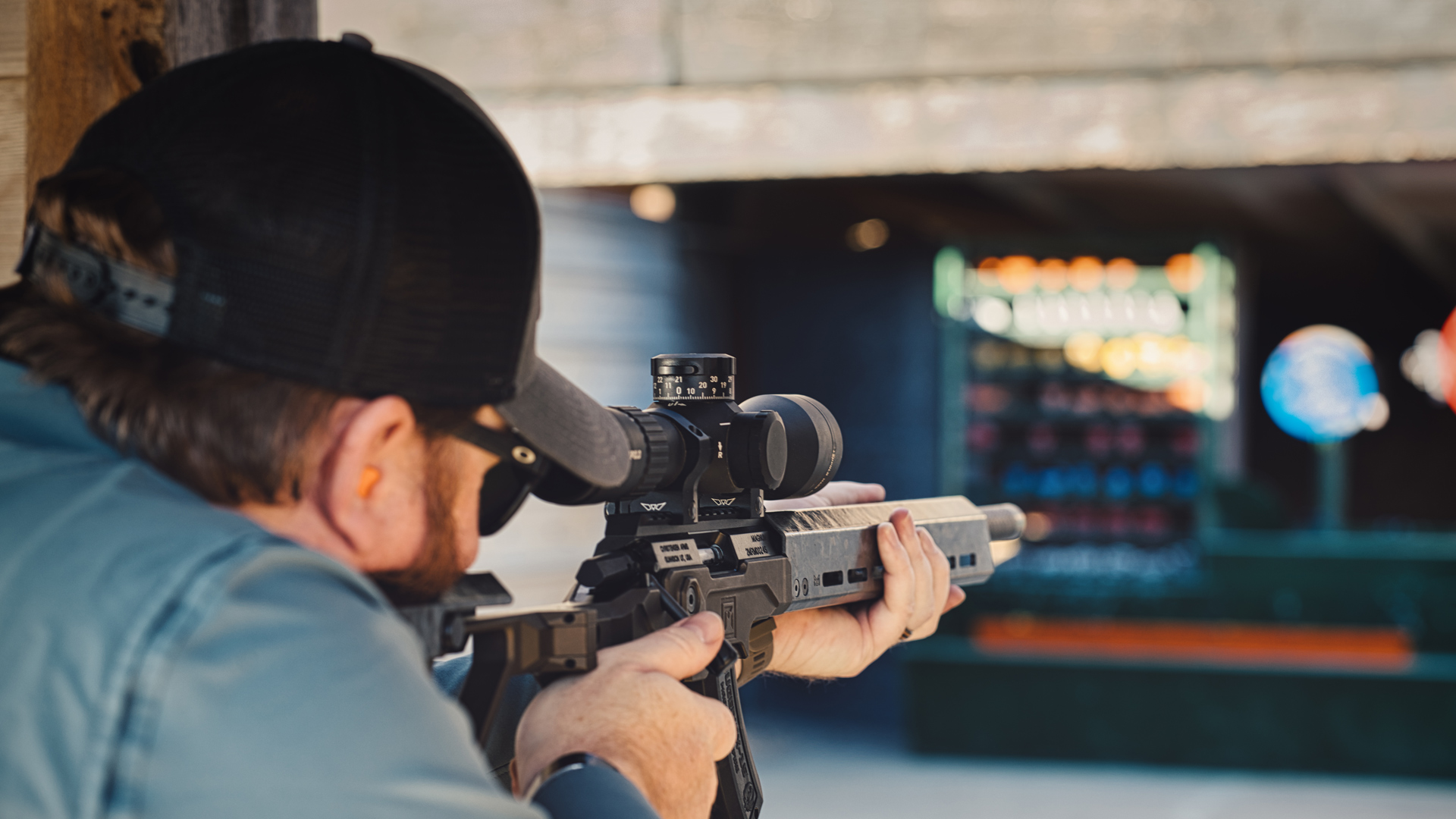 Rimfire precision rifle at the range