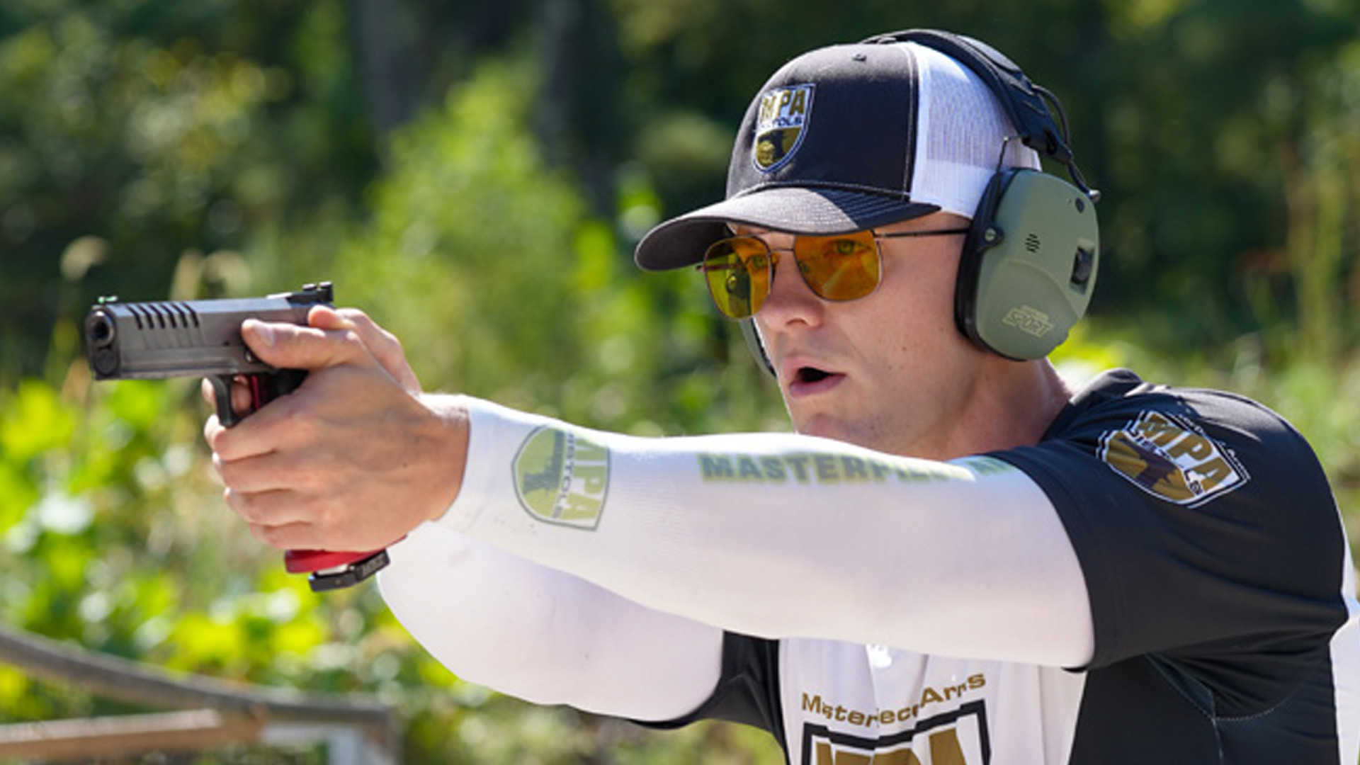 Joey Sauerland shooting pistol