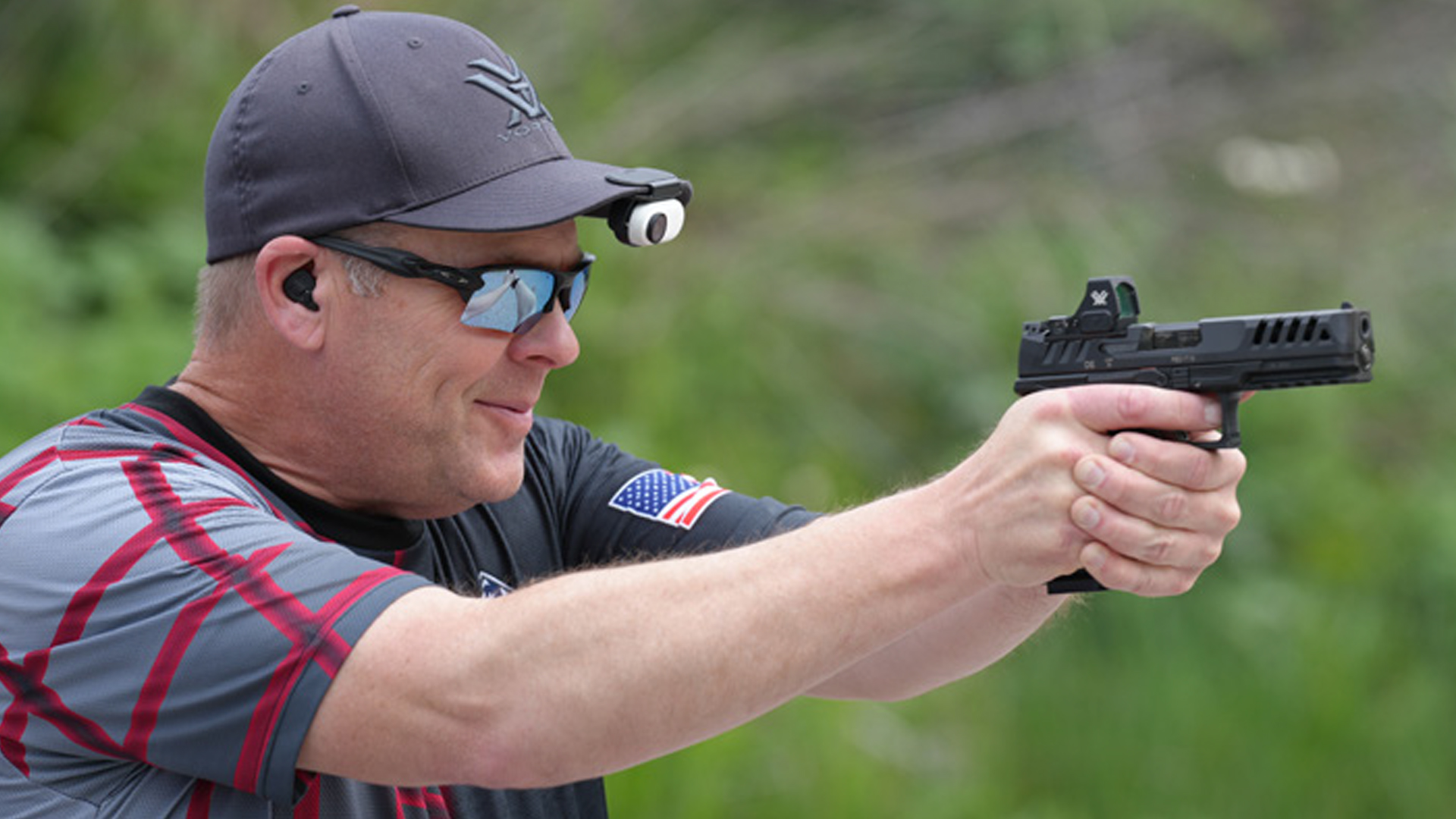 Jake Martens shooting the Walther PDP Match Polymer handgun