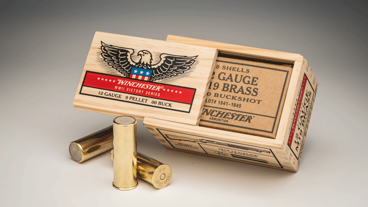 Winchester Ammo WWII Commemorative 12 Gauge 2.75 00 Buckshot 5 Rounds