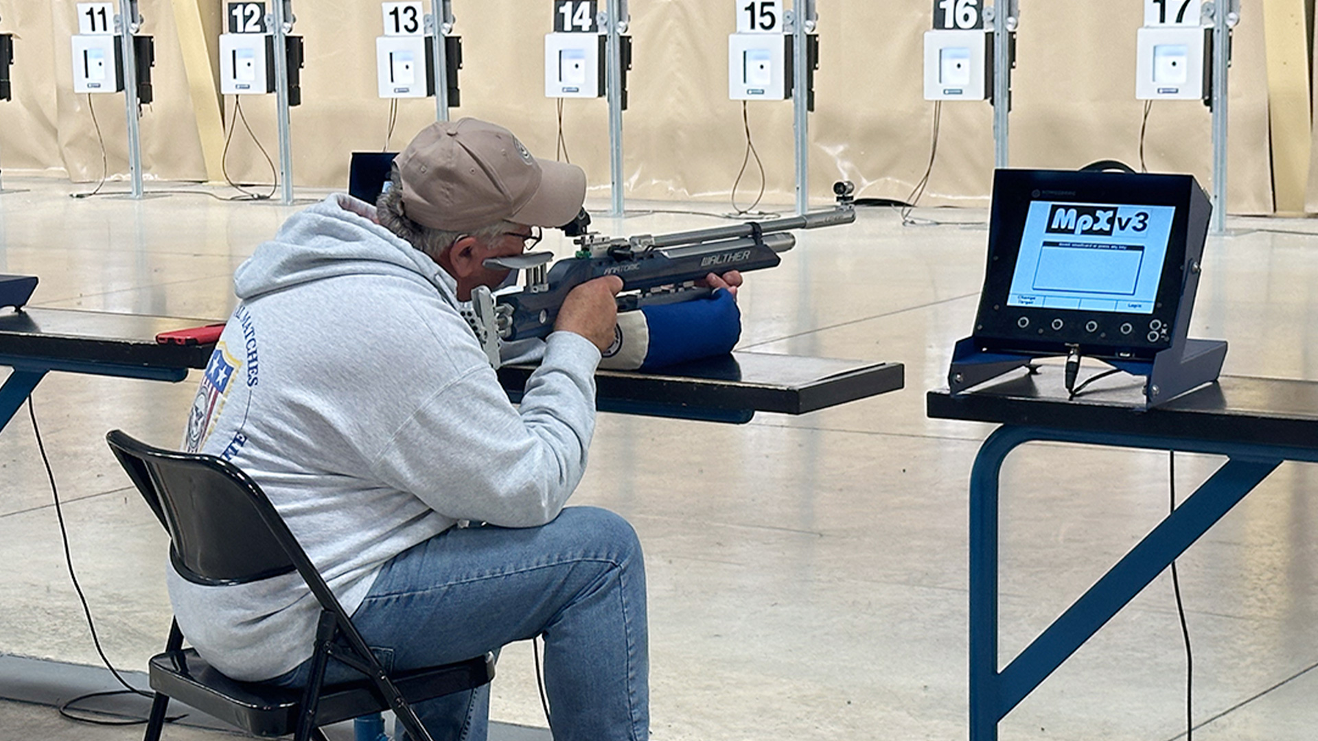 Tom Kerbel with air rifle