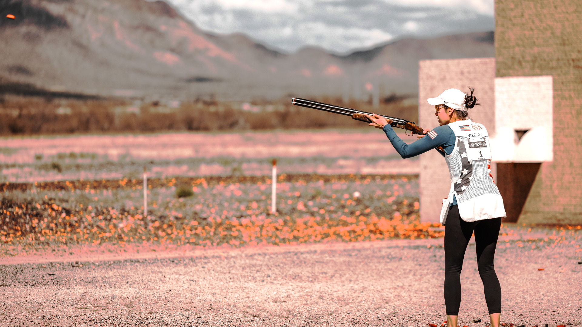 Dania Vizzi on skeet field