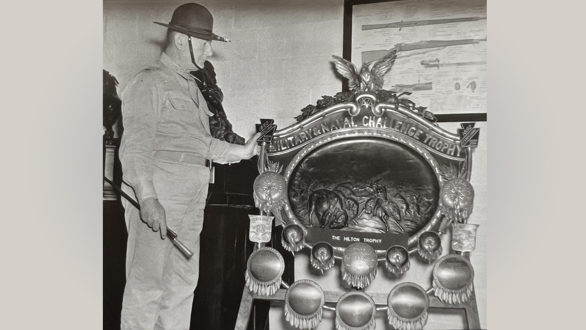 Col. F.C. Endicott with Hilton Trophy