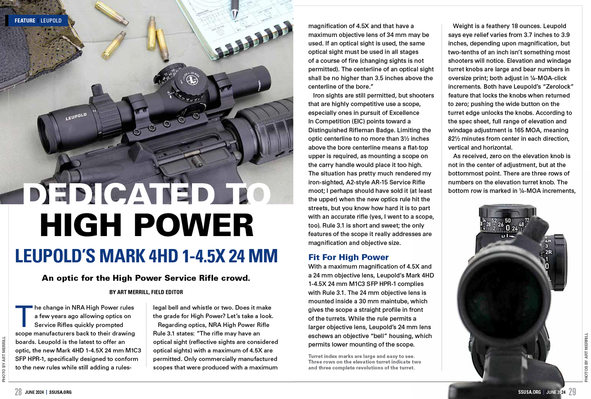 Leupold Mark 4HD 1-4.5X 24 mm M1C3 SFP HPR-1