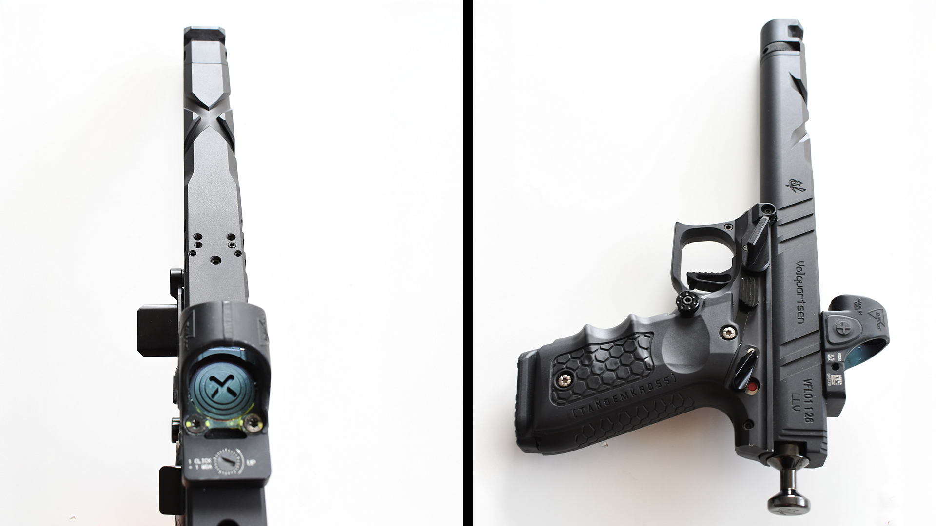 Wojtek Race Pistol top and side views