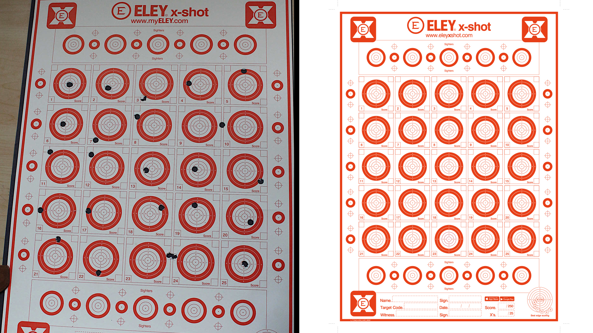 Eley X-Shot target