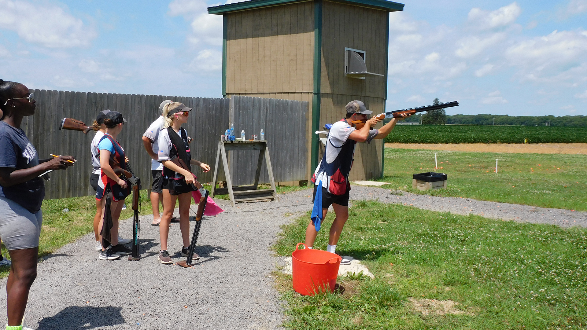 Student-athlete with shotgun