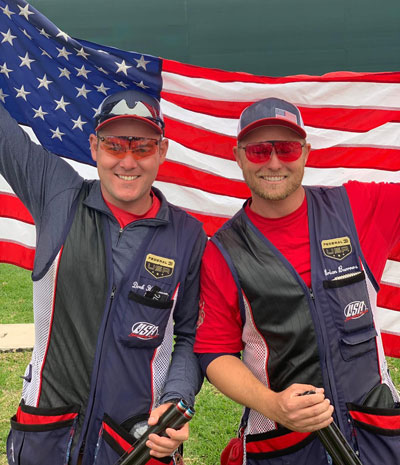 Brian Burrows (r.) and Derek Haldeman took home the gold and silver medals in Lima at the Pan Am Games.